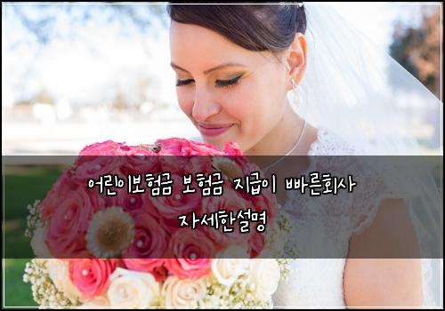 어린이보험금 보험금 지급이 빠른회사 자세한설명