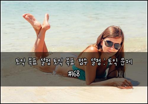 토익 목표 설정 토익 목표 점수 설정 : 토익 문제 #168