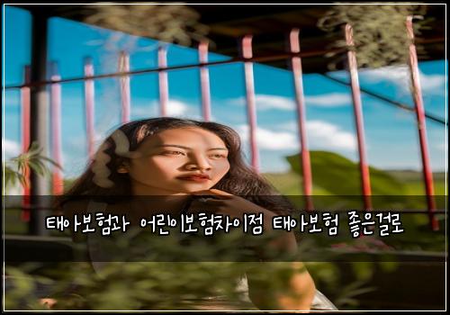 태아보험과 어린이보험차이점 태아보험 좋은걸로