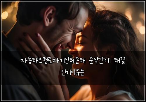자동차보험료자기신체손해 순식간에 해결 인기이유는