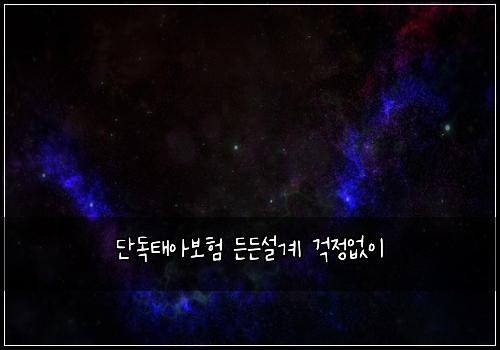 단독태아보험 든든설계  걱정없이