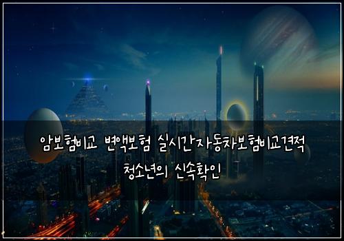 암보험비교 변액보험 실시간자동차보험비교견적 청소년의 신속확인