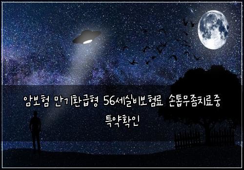 암보험 만기환급형 56세실비보험료 손톱무좀치료중 특약확인