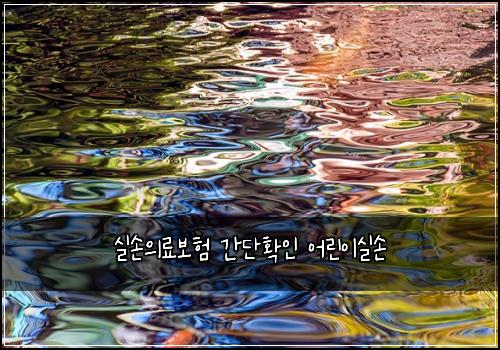 실손의료보험 간단확인  어린이실손