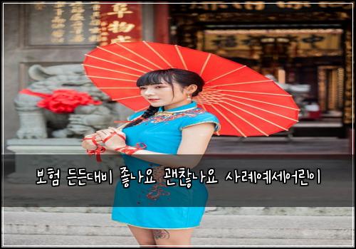 보험 든든대비  좋나요 괜찮나요 사례여1세어린이
