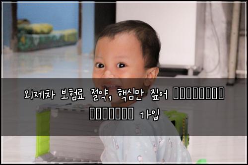외제차 보험료 절약, 핵심만 짚어 выгодные условия 가입
