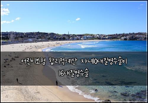 어린이보험 합리적계산  자녀10대질병수술비 16대질병수술