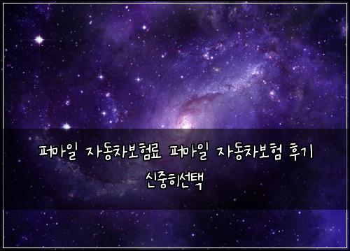 ํผ๋ง์ผ ์๋์ฐจ๋ณดํ๋ฃ ํผ๋ง์ผ ์๋์ฐจ๋ณดํ ํ๊ธฐ ์ ์คํ์ ํ