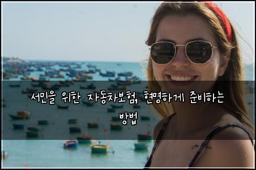 서민을 위한 자동차보험, 현명하게 준비하는 방법