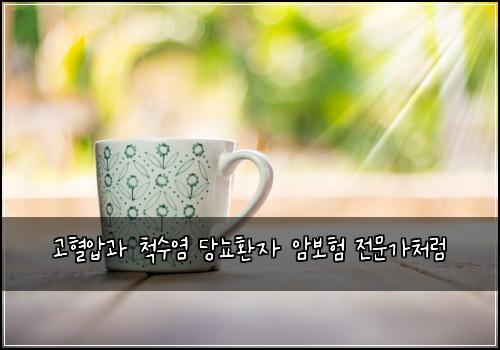고혈압과 척수염 당뇨환자 암보험 전문가처럼 