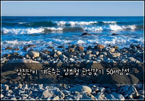 암진단비 계속주는 암보험 관심갖기  50세남성