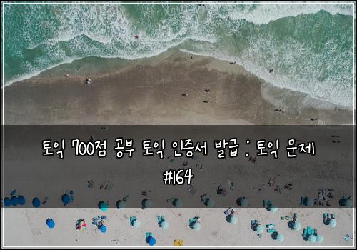 토익 700점 공부 토익 인증서 발급 : 토익 문제 #164