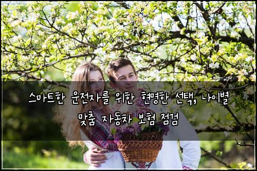  스마트한 운전자를 위한 현명한 선택, 나이별 맞춤 자동차 보험 점검