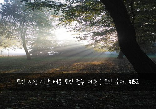 토익 시험 시간 배분 토익 점수 제출 : 토익 문제 #152