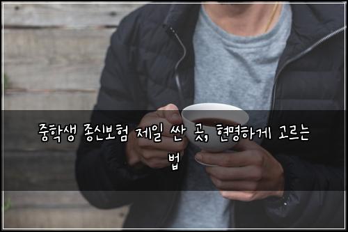  중학생 종신보험 제일 싼 곳, 현명하게 고르는 법