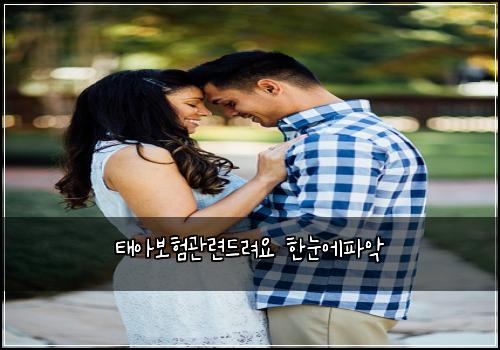 태아보험관련드려요 한눈에파악