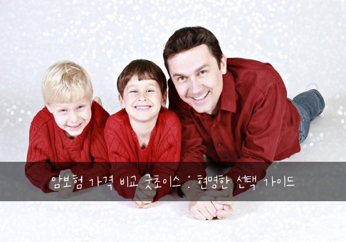 암보험 가격 비교 굿초이스 : 현명한 선택 가이드