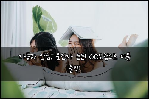 자동차 안심, 운전자 든든! OO보험으로 더블 클릭!