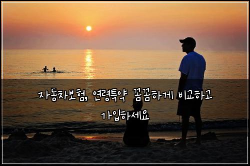 자동차보험, 연령특약 꼼꼼하게 비교하고 가입하세요