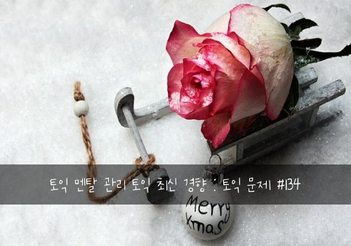 토익 멘탈 관리 토익 최신 경향 : 토익 문제 #134