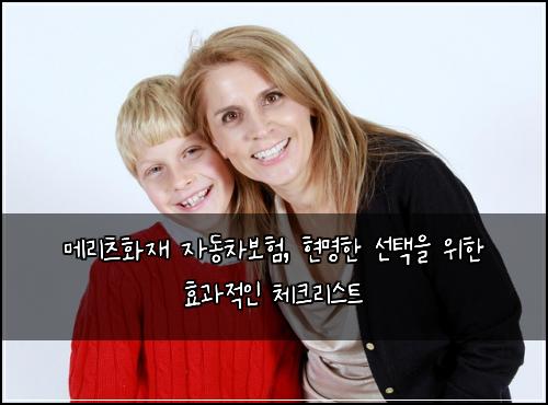 메리츠화재 자동차보험, 현명한 선택을 위한 효과적인 체크리스트
