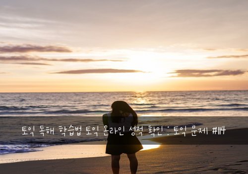 토익 독해 학습법 토익 온라인 성적 확인 : 토익 문제 #114