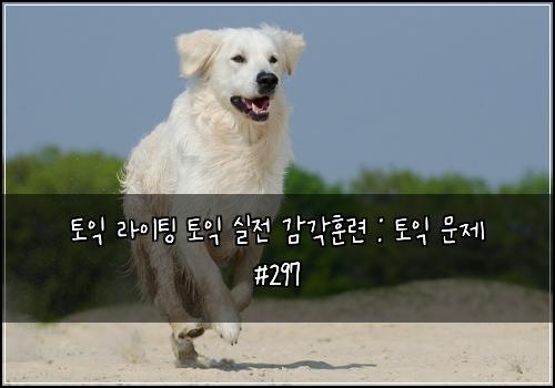 토익 라이팅 토익 실전 감각훈련 : 토익 문제 #297
