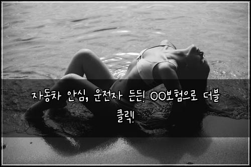 자동차 안심, 운전자 든든! OO보험으로 더블 클릭!
