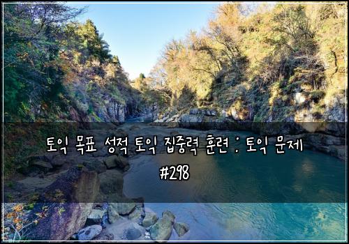 토익 목표 성적 토익 집중력 훈련 : 토익 문제 #298
