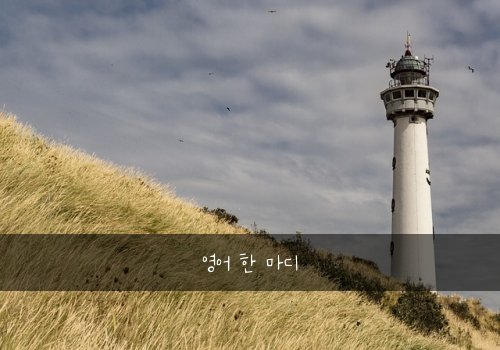 영어 한 마디