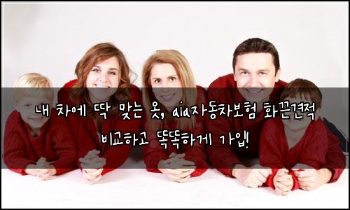  내 차에 딱 맞는 옷, aia자동차보험 화끈견적 비교하고 똑똑하게 가입!