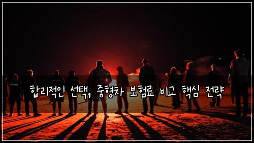  합리적인 선택, 중형차 보험료 비교 핵심 전략