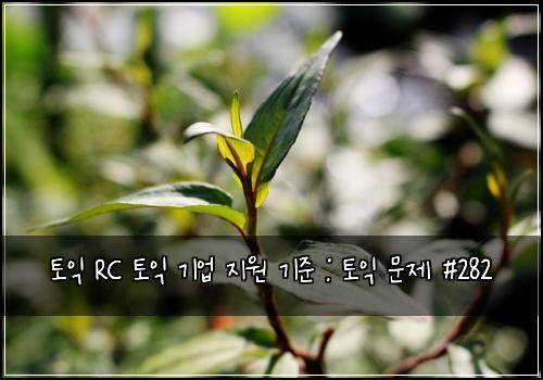 토익 RC 토익 기업 지원 기준 : 토익 문제 #282
