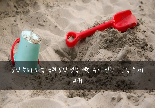 토익 독해 해석 능력 토익 성적 변동 유지 전략 : 토익 문제 #141