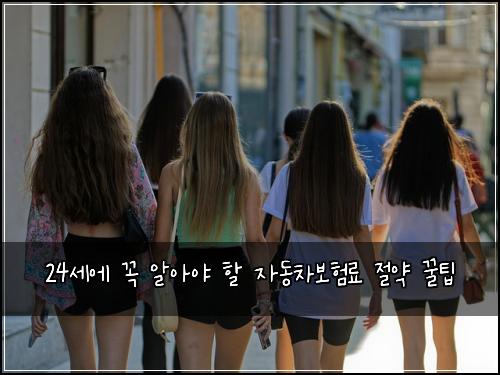 24세에 꼭 알아야 할 자동차보험료 절약 꿀팁