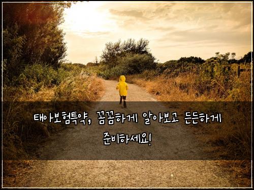 태아보험특약, 꼼꼼하게 알아보고 든든하게 준비하세요!