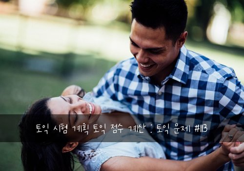 토익 시험 계획 토익 점수 계산 : 토익 문제 #113