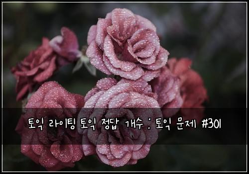 토익 라이팅 토익 정답 개수 : 토익 문제 #301