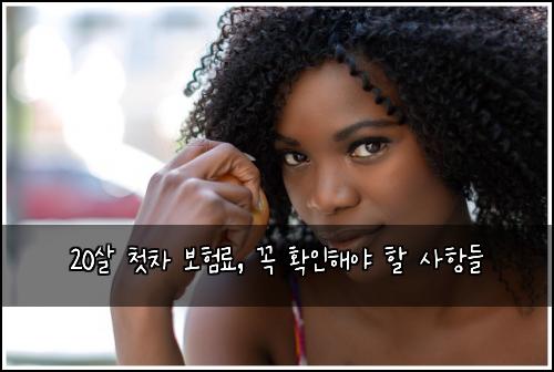 20살 첫차 보험료, 꼭 확인해야 할 사항들