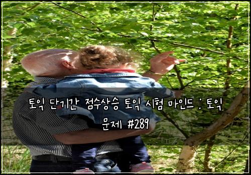 토익 단기간 점수상승 토익 시험 마인드 : 토익 문제 #289