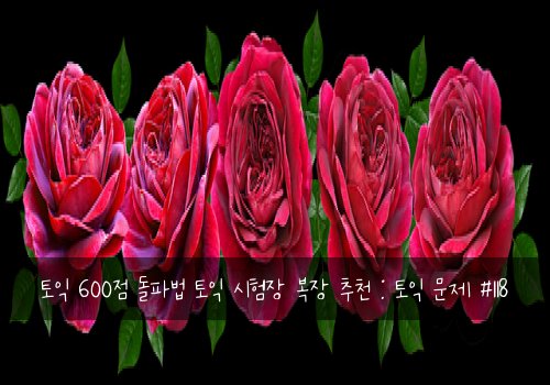 토익 600점 돌파법 토익 시험장 복장 추천 : 토익 문제 #118