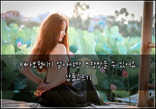 태아보험시기 알아야만 보장받을 수 있어요 상품고르기