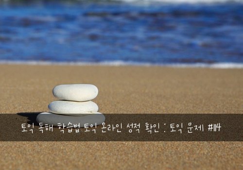 토익 독해 학습법 토익 온라인 성적 확인 : 토익 문제 #114