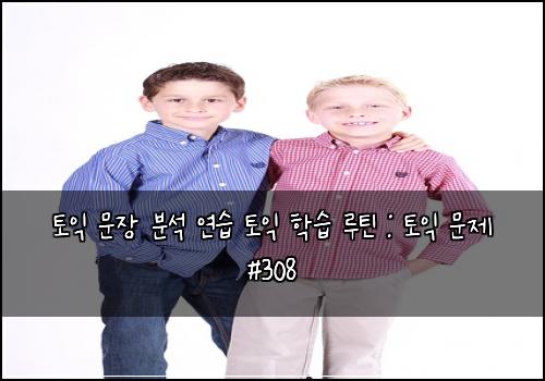 토익 문장 분석 연습 토익 학습 루틴 : 토익 문제 #308