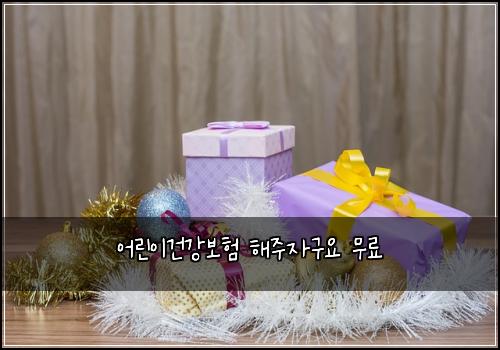 어린이건강보험 해주자구요  무료
