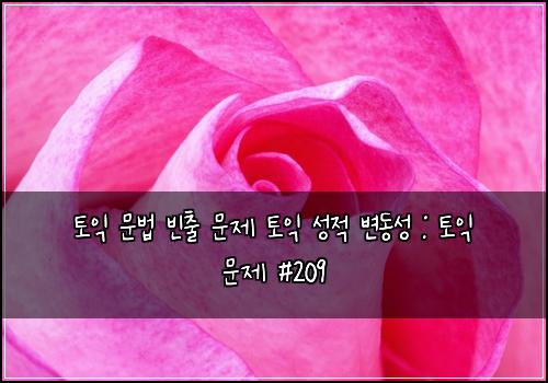 ํ ์ต ๋ฌธ๋ฒ ๋น์ถ ๋ฌธ์ ํ ์ต ์ฑ์ ๋ณ๋์ฑ : ํ ์ต ๋ฌธ์ #209