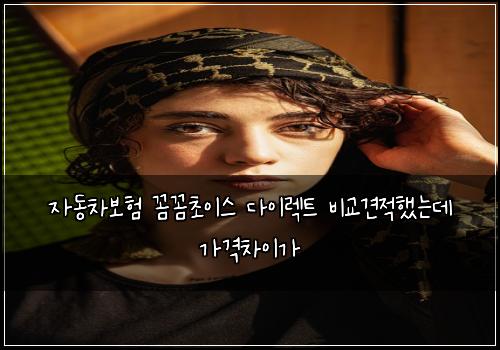 자동차보험 꼼꼼초이스  다이렉트 비교견적했는데 가격차이가