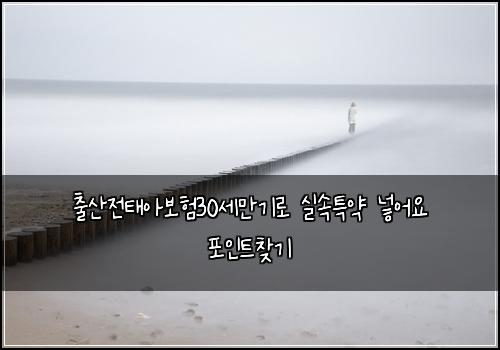 출산전태아보험30세만기로 실속특약 넣어요 포인트찾기