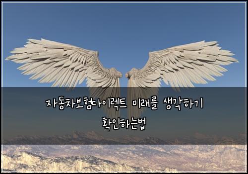 ์๋์ฐจ๋ณดํ๋ค์ด๋ ํธ ๋ฏธ๋๋ฅผ ์๊ฐํ๊ธฐ ํ์ธํ๋๋ฒ