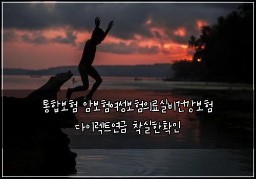 통합보험 암보험여성보험의료실비건강보험 다이렉트연금 착실한확인